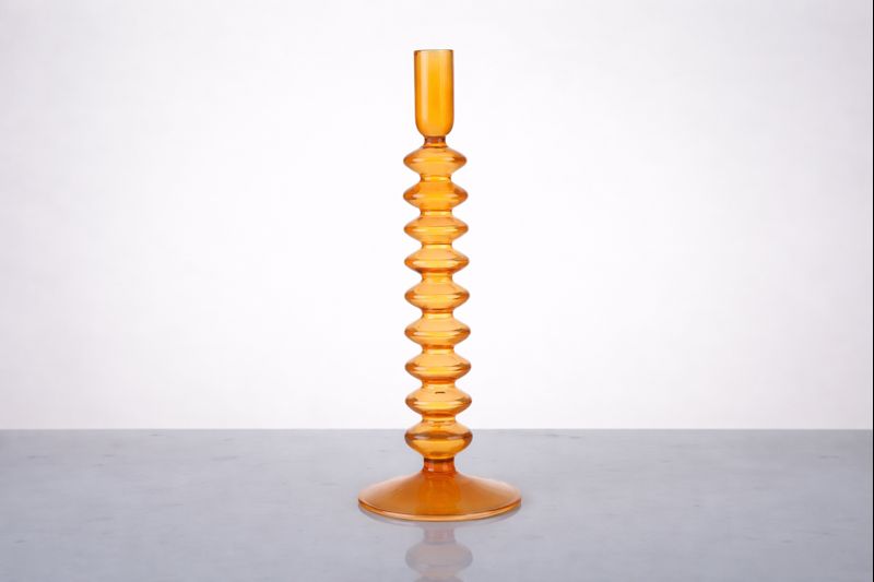 Tall Glass Candlestick