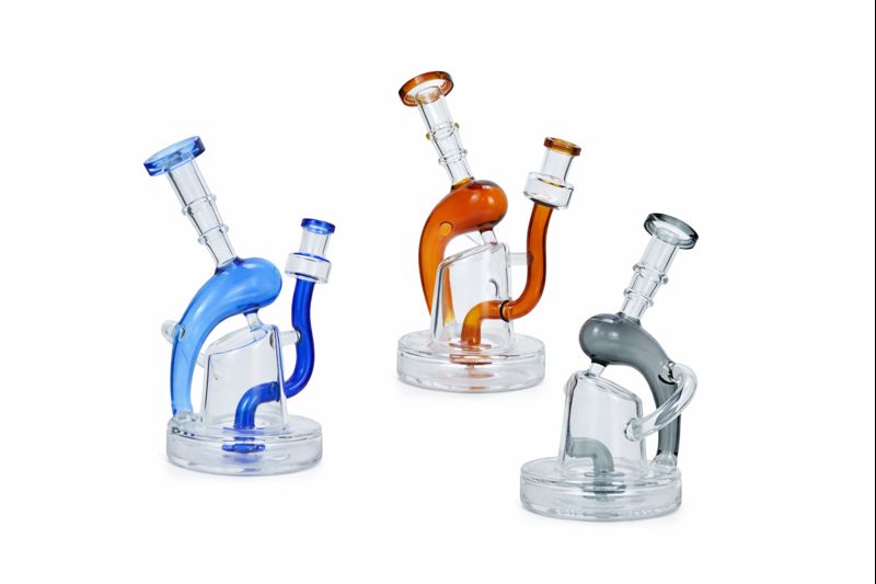 Colorful Glass Recycler Dab Rigs Set